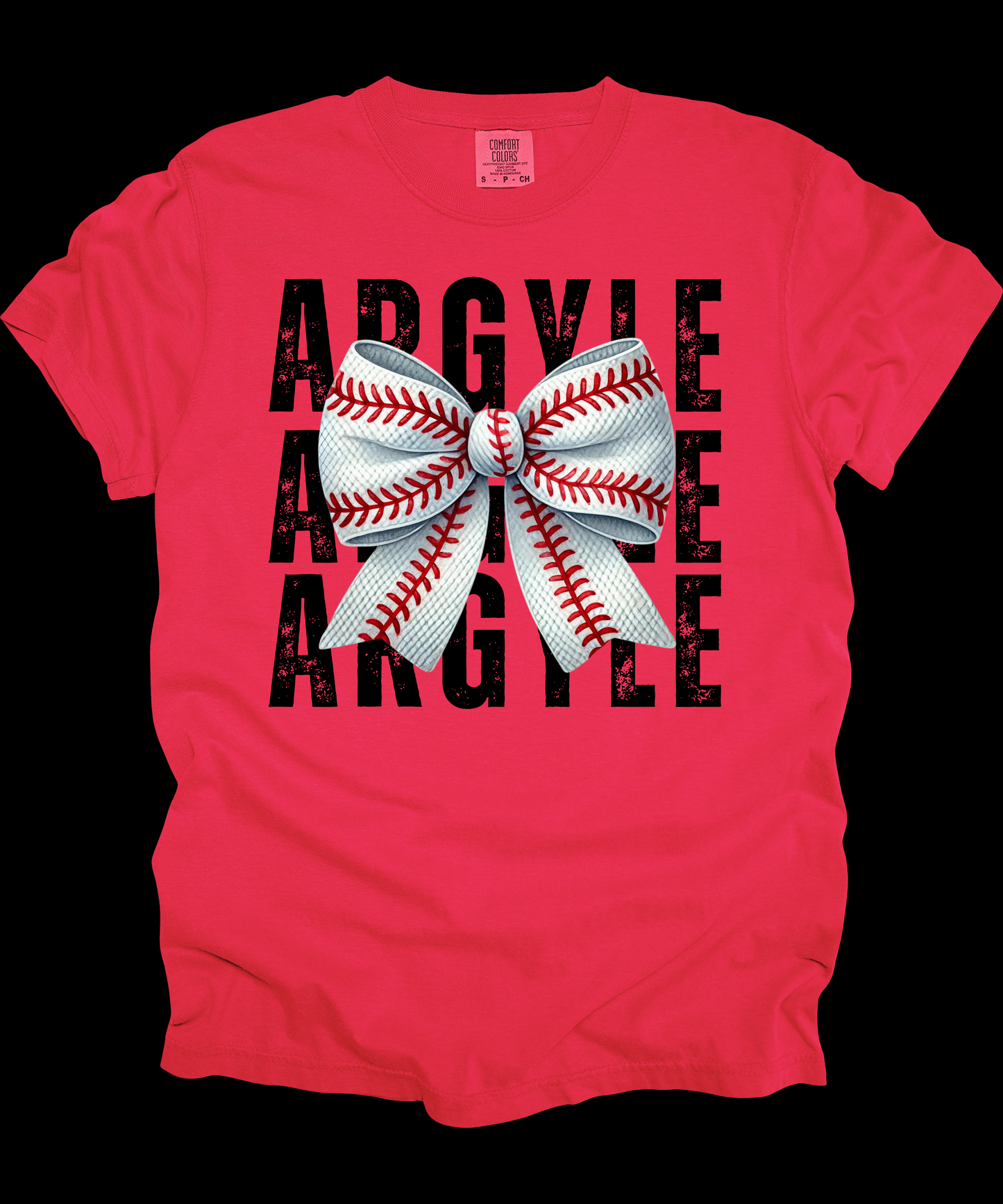 Argyle Baseball Bow